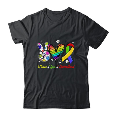 Peace Love Autism Awareness Autism Kids Mom Dad Shirt & Hoodie | teecentury