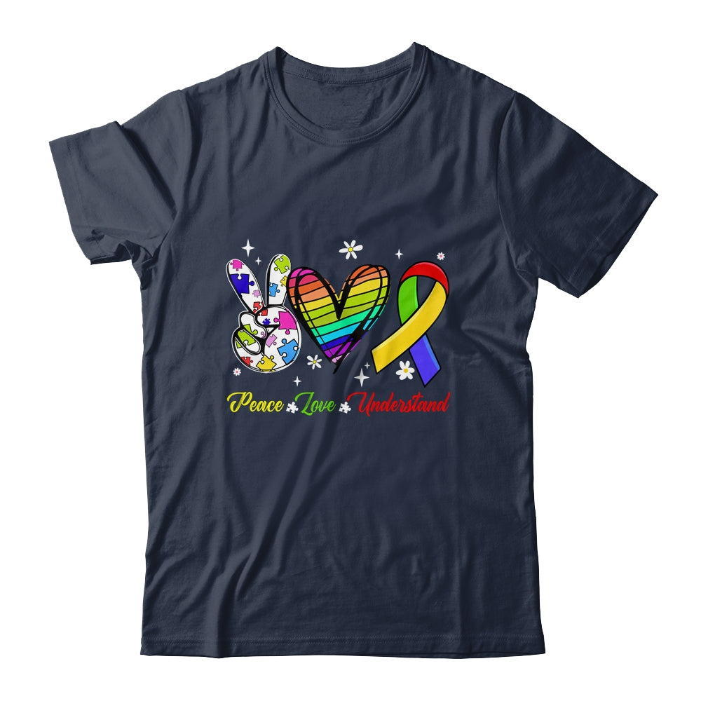 Peace Love Autism Awareness Autism Kids Mom Dad Shirt & Hoodie | teecentury