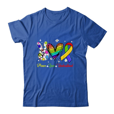 Peace Love Autism Awareness Autism Kids Mom Dad Shirt & Hoodie | teecentury
