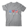 Peace Love Cat Lover American Flag Happy 4th Of July Shirt & Tank Top | teecentury