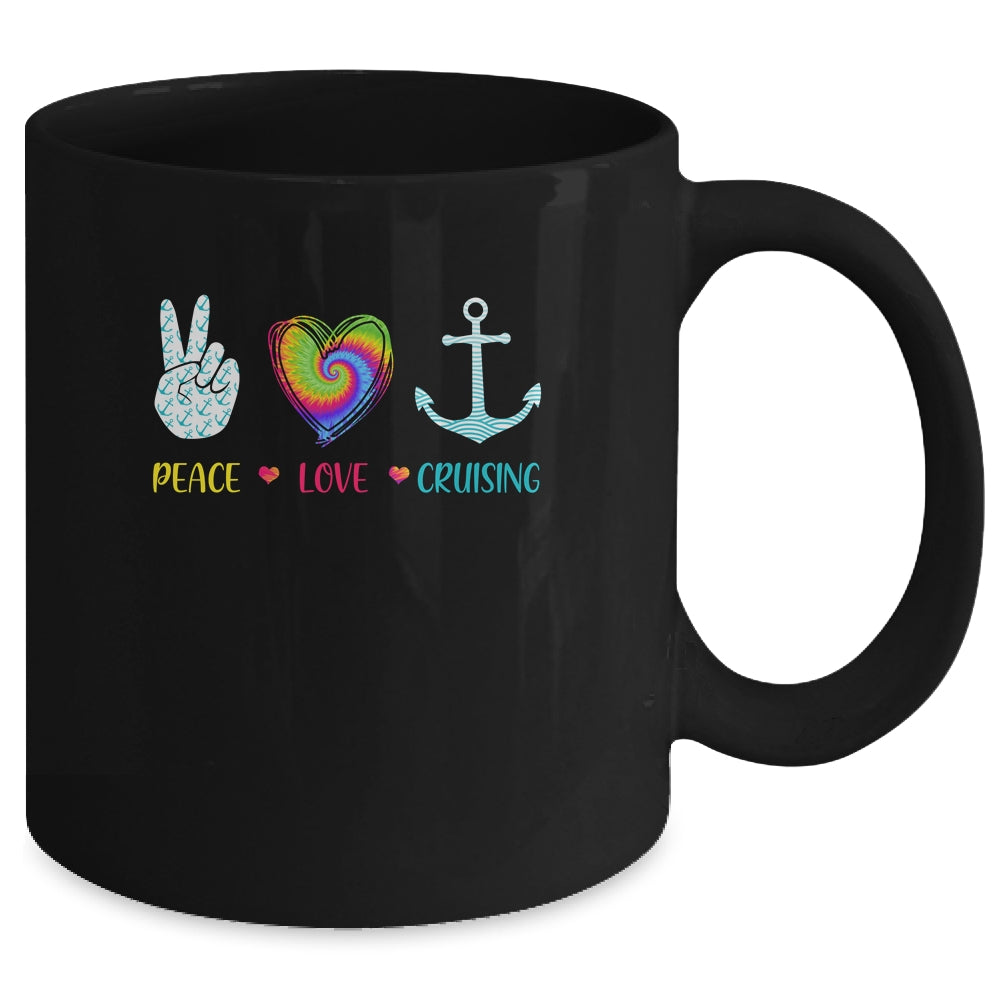Peace Love Cruising Ship Hippie Floating Ocean Beach Sun Mug | teecentury