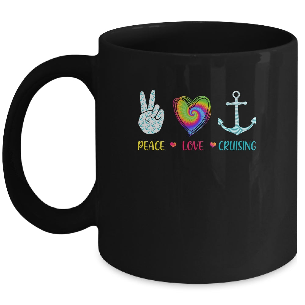 Peace Love Cruising Ship Hippie Floating Ocean Beach Sun Mug | teecentury