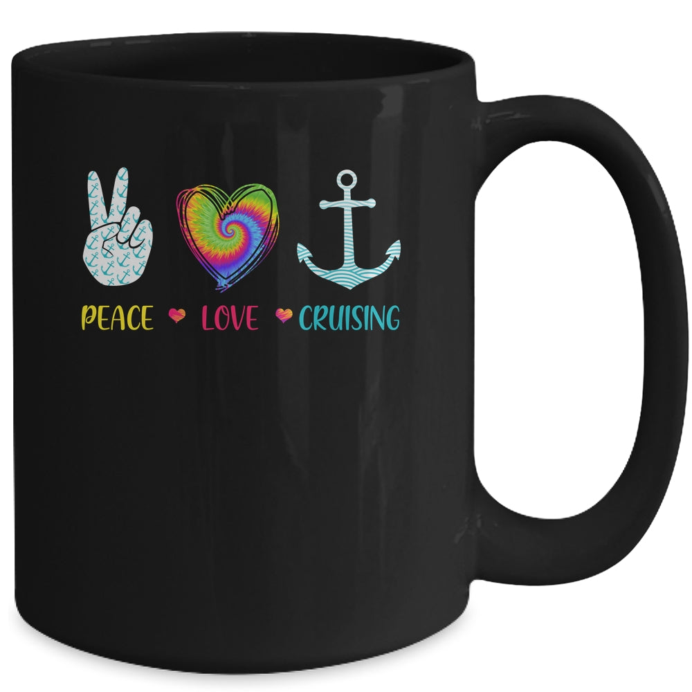 Peace Love Cruising Ship Hippie Floating Ocean Beach Sun Mug | teecentury