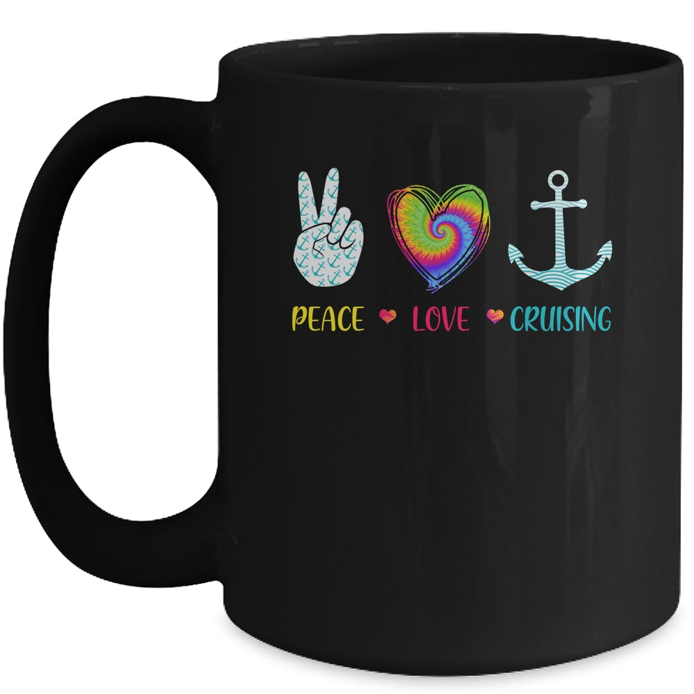 Peace Love Cruising Ship Hippie Floating Ocean Beach Sun Mug | teecentury