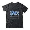 Peace Love Cure Blue Ribbon Colon Cancer Awareness Shirt & Hoodie | teecentury
