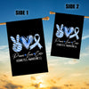 Peace Love Cure Blue Ribbon Diabetes Awareness Flag | teecentury