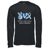 Peace Love Cure Blue Ribbon Diabetes Awareness Shirt & Hoodie | teecentury