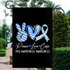 Peace Love Cure Blue Ribbon PKU Awareness Flag | teecentury