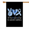 Peace Love Cure Blue Ribbon PKU Awareness Flag | teecentury