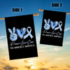 Peace Love Cure Blue Ribbon PKU Awareness Flag | teecentury