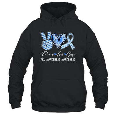 Peace Love Cure Blue Ribbon PKU Awareness Shirt & Hoodie Awareness Shirt & Hoodie | teecentury