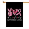 Peace Love Cure Burgundy Ribbon Multiple Myeloma Awareness Flag | teecentury