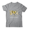 Peace Love Cure Gold Ribbon Childhood Cancer Awareness Shirt & Hoodie | teecentury