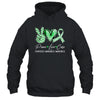 Peace Love Cure Green Ribbon Cirrhosis Awareness Shirt & Hoodie Awareness Shirt & Hoodie | teecentury