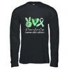 Peace Love Cure Green Ribbon Lymphoma Cancer Awareness Shirt & Hoodie | teecentury