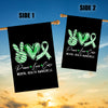 Peace Love Cure Green Ribbon Mental Health Awareness Flag | teecentury