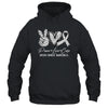 Peace Love Cure Grey Ribbon Brain Cancer Awareness Shirt & Hoodie | teecentury