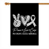 Peace Love Cure Grey Ribbon Parkinson's Disease Awareness Flag | teecentury