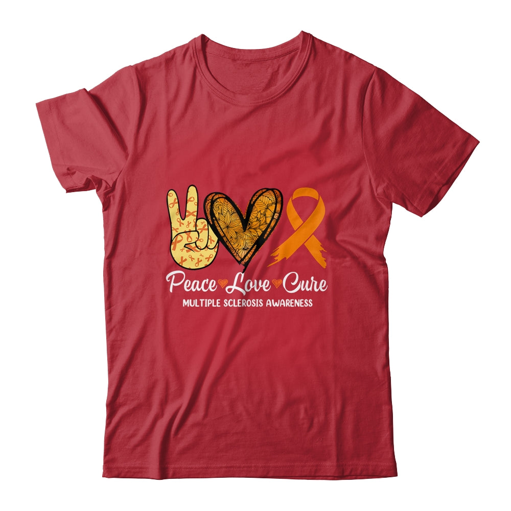 Peace Love Cure Multiple Sclerosis Awareness Supporter March Shirt & Hoodie | teecentury