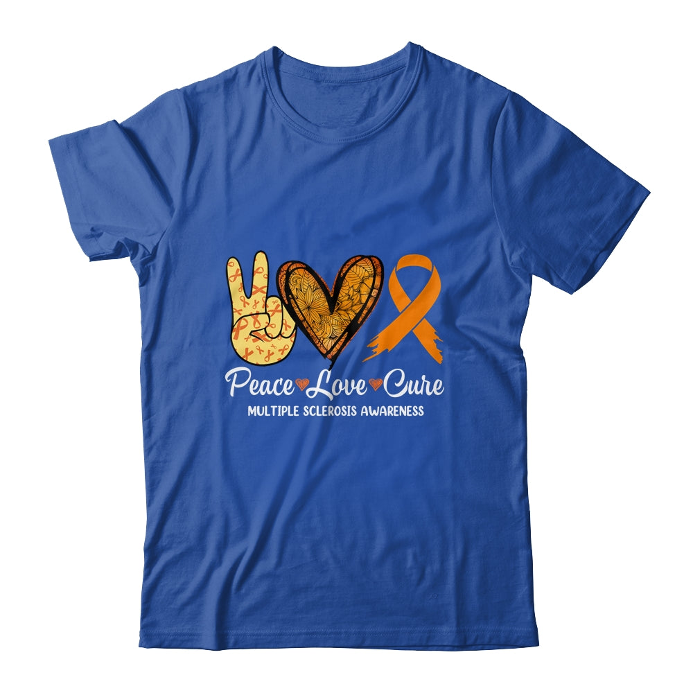 Peace Love Cure Multiple Sclerosis Awareness Supporter March Shirt & Hoodie | teecentury