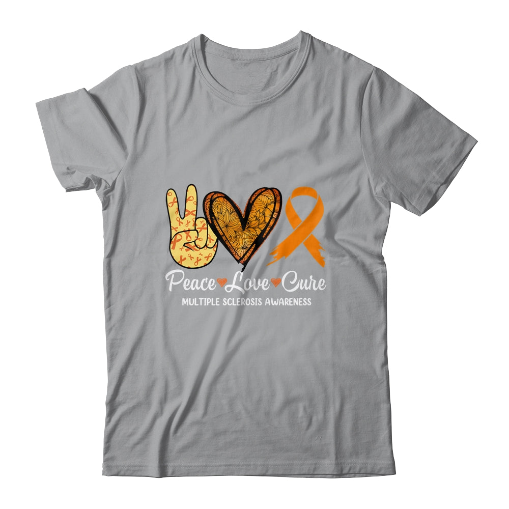 Peace Love Cure Multiple Sclerosis Awareness Supporter March Shirt & Hoodie | teecentury