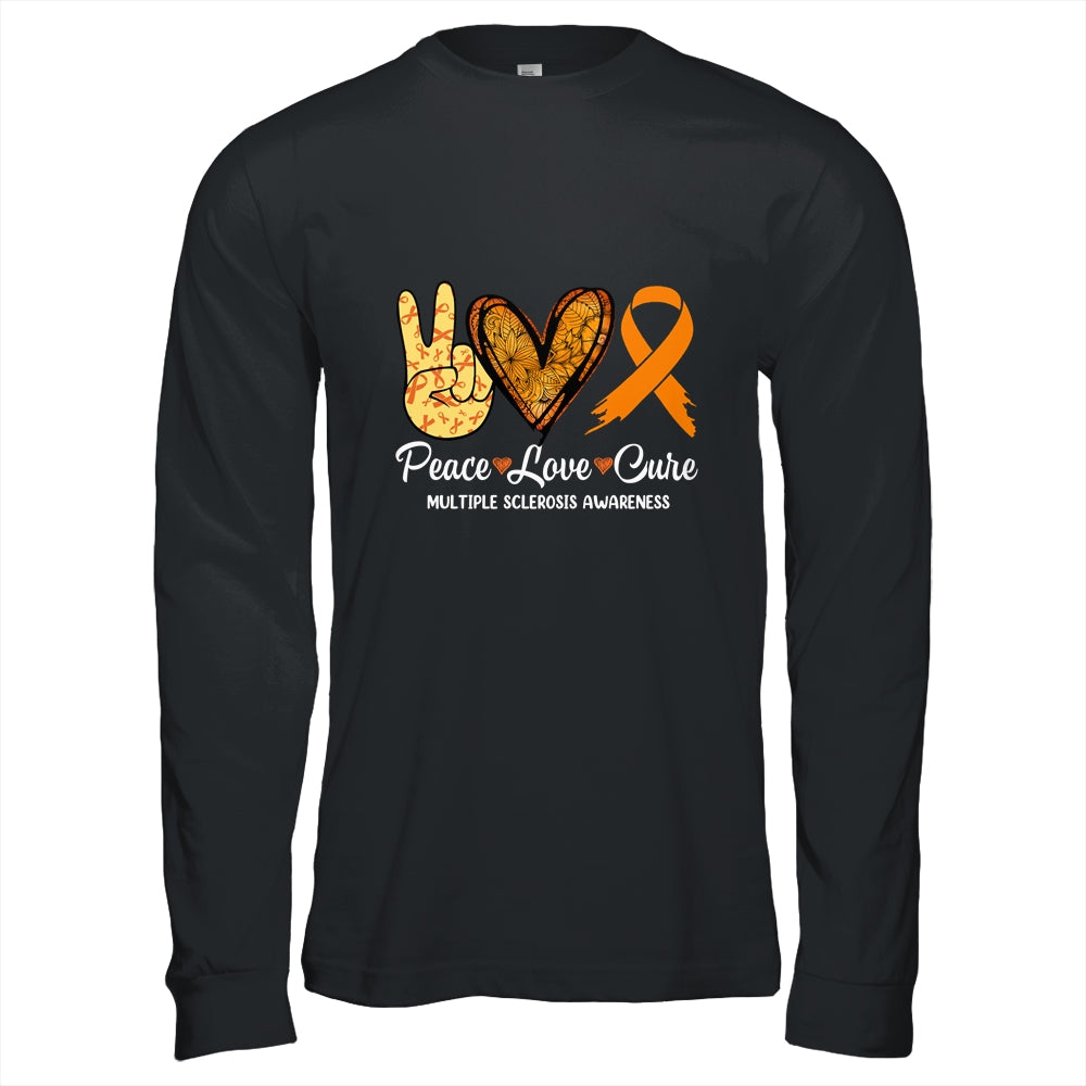 Peace Love Cure Multiple Sclerosis Awareness Supporter March Shirt & Hoodie | teecentury