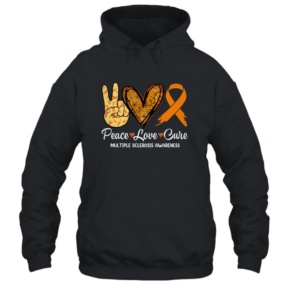 Peace Love Cure Multiple Sclerosis Awareness Supporter March Shirt & Hoodie | teecentury