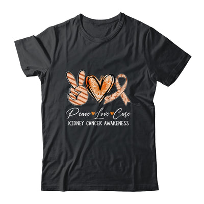 Peace Love Cure Orange Ribbon Kidney Cancer Awareness Shirt & Hoodie | teecentury