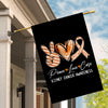 Peace Love Cure Orange Ribbon Kidney Cancer Awareness Flag | teecentury