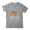 Peace Love Cure Orange Ribbon Leukemia Cancer Awareness Shirt & Hoodie | teecentury