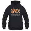 Peace Love Cure Orange Ribbon Leukemia Cancer Awareness Shirt & Hoodie | teecentury