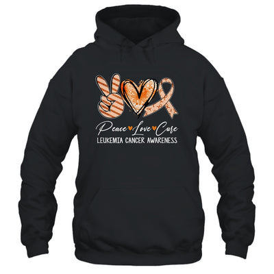 Peace Love Cure Orange Ribbon Leukemia Cancer Awareness Shirt & Hoodie | teecentury