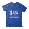 Peace Love Cure Periwinkle Ribbon Stomach Cancer Awareness Shirt & Hoodie | teecentury