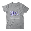 Peace Love Cure Periwinkle Ribbon Stomach Cancer Awareness Shirt & Hoodie | teecentury