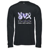 Peace Love Cure Periwinkle Ribbon Stomach Cancer Awareness Shirt & Hoodie | teecentury