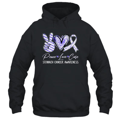 Peace Love Cure Periwinkle Ribbon Stomach Cancer Awareness Shirt & Hoodie | teecentury