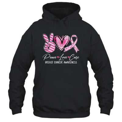 Peace Love Cure Pink Ribbon Breast Cancer Awareness Shirt & Hoodie | teecentury