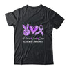 Peace Love Cure Purple Ribbon Alzheimer's Awareness Shirt & Hoodie | teecentury