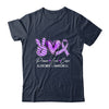 Peace Love Cure Purple Ribbon Alzheimer's Awareness Shirt & Hoodie | teecentury