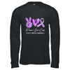 Peace Love Cure Purple Ribbon Cystic Fibrosis Awareness Shirt & Hoodie | teecentury