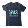 Peace Love Cure Turquoise Ribbon Dysautonomia Awareness Shirt & Hoodie | teecentury