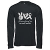 Peace Love Cure White Ribbon Lung Cancer Awareness Shirt & Hoodie | teecentury