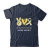 Peace Love Cure Yellow Ribbon Sarcoma Awareness Shirt & Hoodie | teecentury