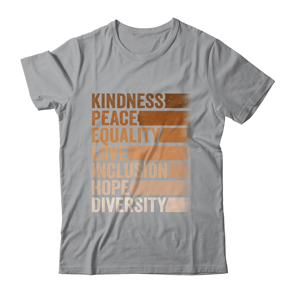 Peace Love Diversity Inclusion Equality Black History Month Shirt & Hoodie | teecentury