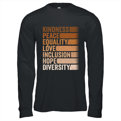 Peace Love Diversity Inclusion Equality Black History Month Shirt & Hoodie | teecentury