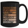 Peace Love Diversity Inclusion Equality Black History Month Mug | teecentury