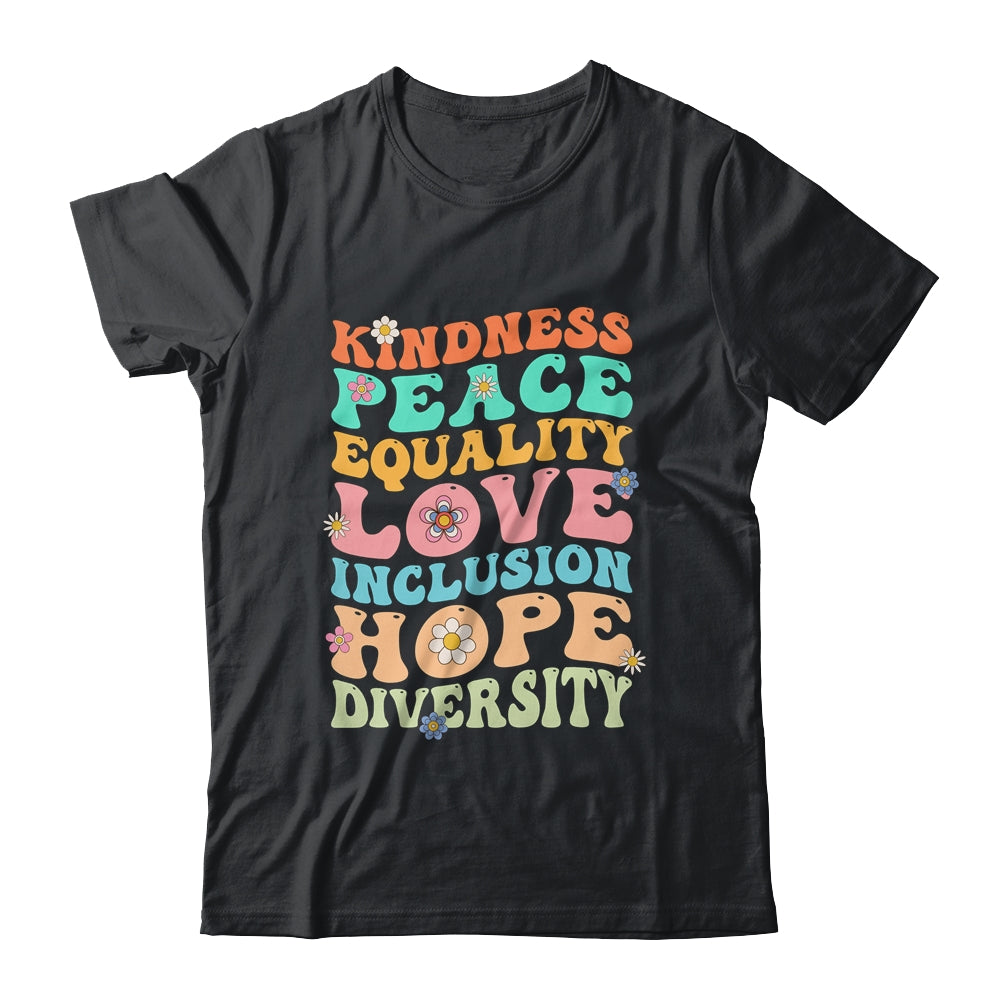 Peace Love Diversity Inclusion Hope Diversity  Groovy Shirt & Hoodie | teecentury