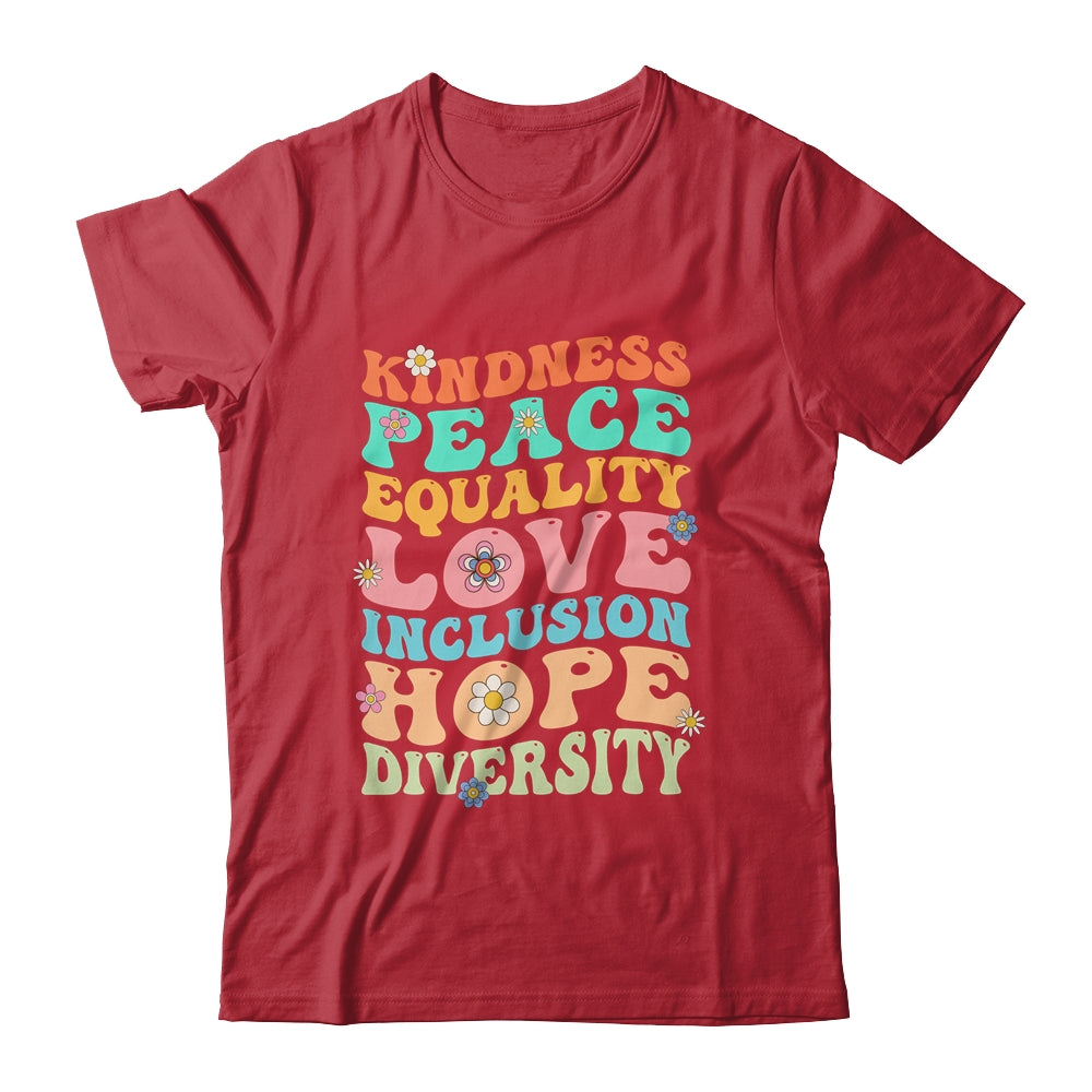 Peace Love Diversity Inclusion Hope Diversity  Groovy Shirt & Hoodie | teecentury