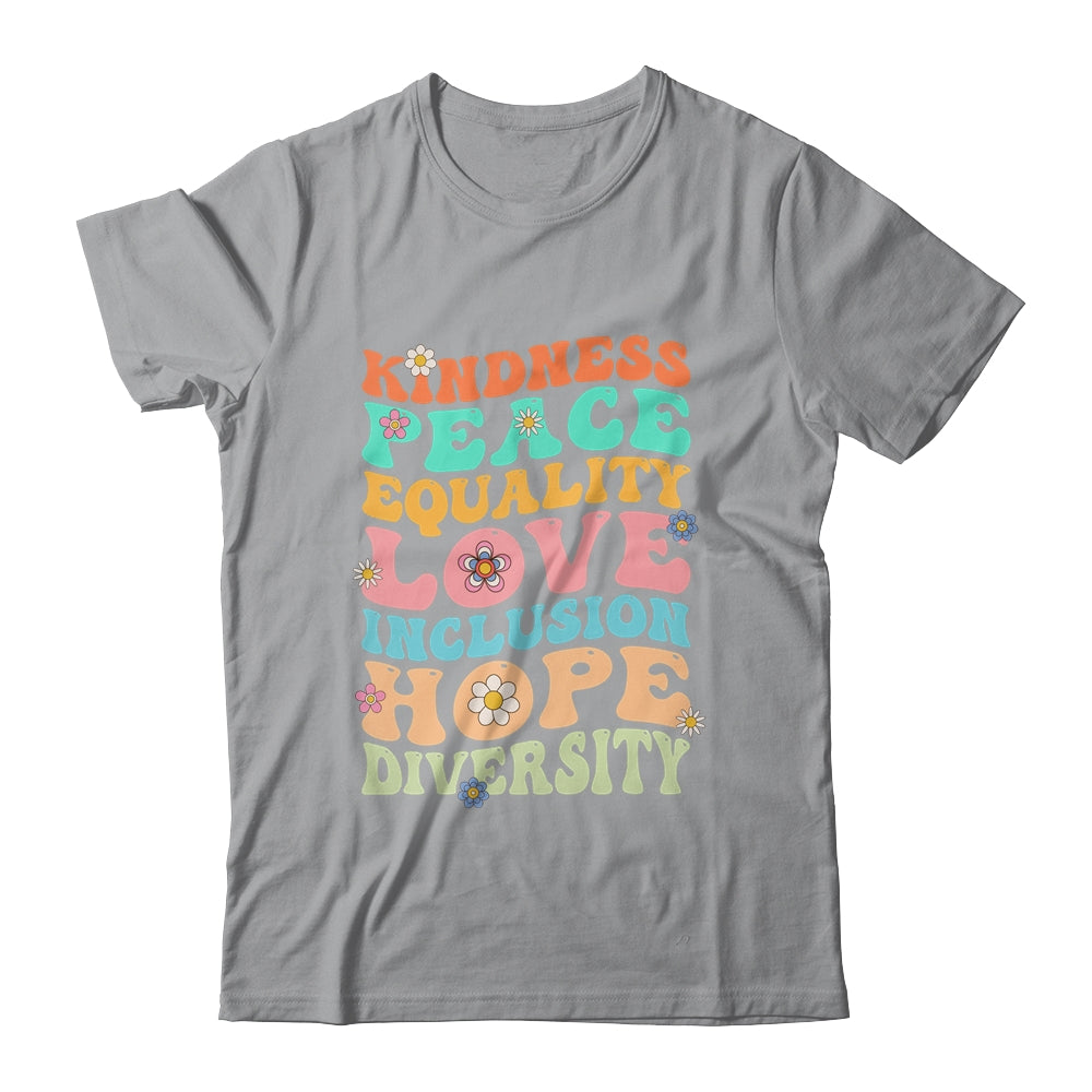 Peace Love Diversity Inclusion Hope Diversity  Groovy Shirt & Hoodie | teecentury