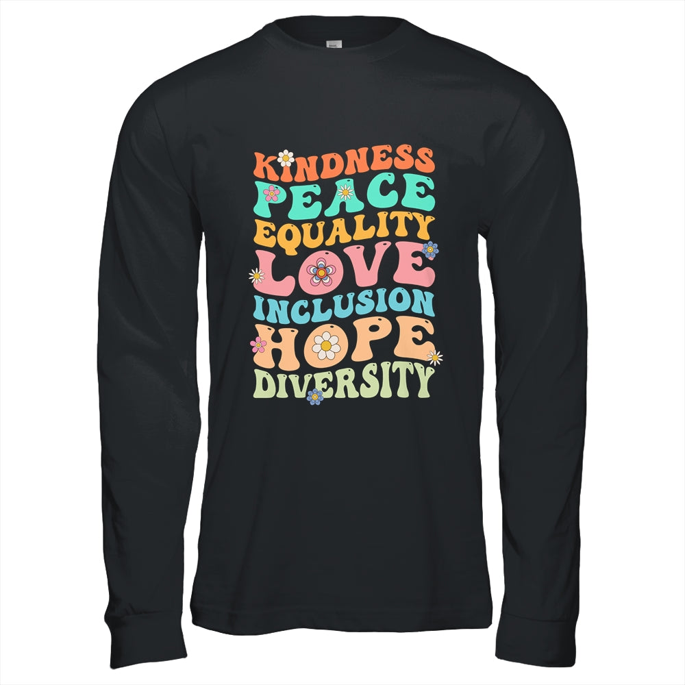Peace Love Diversity Inclusion Hope Diversity  Groovy Shirt & Hoodie | teecentury